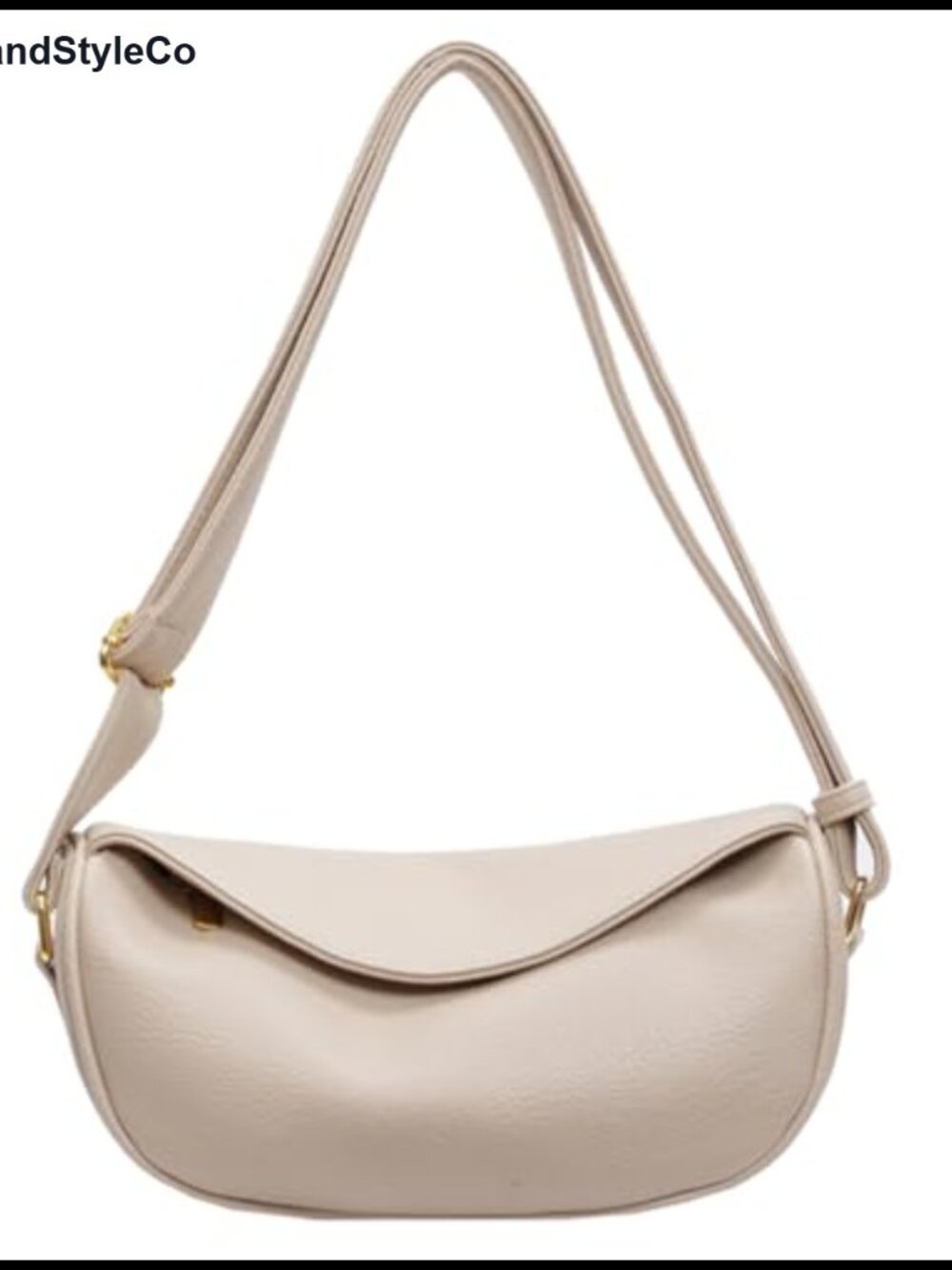 Faux Leather Shoulder Bag Zip Dumpling Purse for Women Travel Daily